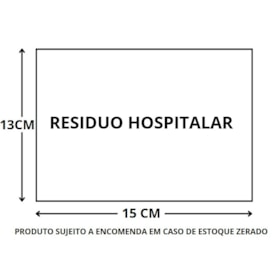 ADESIVO VINIL RESIDUO HOSPITALAR