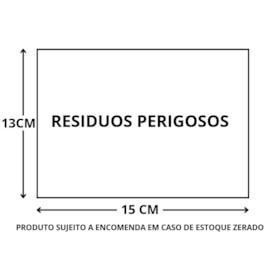 ADESIVO VINIL RESIDUOS PERIGOSOS 13X15CM