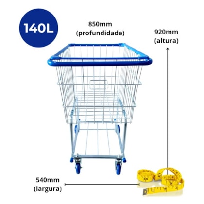 CARRINHO DE COMPRAS SIMPLES 140L CDACO