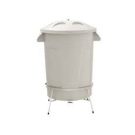 CESTO DE LIXO 100L C/ TAMPA  E PEDAL BRANCO - LP