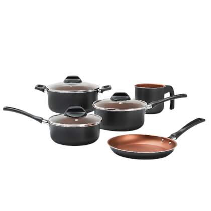 CONJUNTO PANELAS 5PCS - TOPAZIO-CZR - COM PRO-FLON - BRINOX
