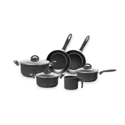 CONJUNTO PANELAS 6PCS - CERAMIC LIFE SUPREMA PRETA - BRINOX