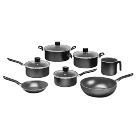 CONJUNTO PANELAS 7PCS - EBONY - PRETA - COM PRO-FLON - BRINOX
