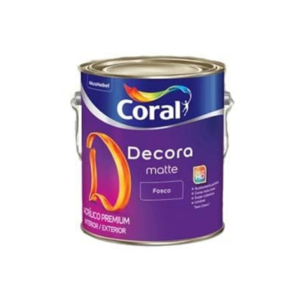 CORAL DECORA MATTE FO ACRIL BRANCO NEVE -3,6L GALAO