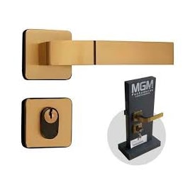 EXTERNA FECHADURA 40 ROSETA MODENA BRONZE LATONADO MGM