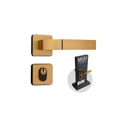 EXTERNA FECHADURA 40 ROSETA MODENA BRONZE LATONADO MGM