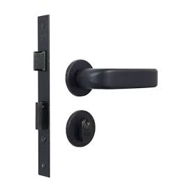 EXTERNA FECHADURA 40 ROSETA NAPOLI PRETO FOSCO MGM