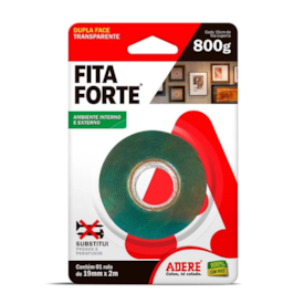 FITA DUPLA FACE 19MM X 2 METROS TRANSP ADERMAX