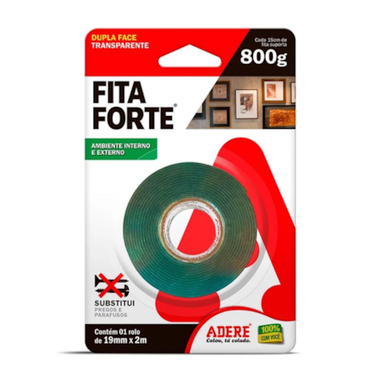 FITA DUPLA FACE 19MM X 2 METROS TRANSP ADERMAX