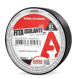 FITA ISOLANTE PRETA 19X05 ADERE