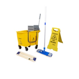 KIT BALDE DOBLO 30 FLEX AMARELO + ACESSORIOS - BRALIMPIA