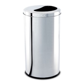 LIXEIRA C/TAMPA MEIA LUA 20X44CM 12 L  - BRINOX