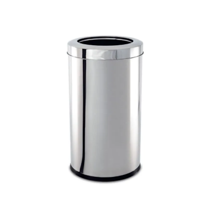 LIXEIRA INOX C/ARO 21 LTS 46X25 BRINOX
