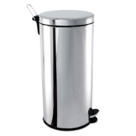 LIXEIRA INOX C/ PEDAL 30 LTS 64X30 BRINOX