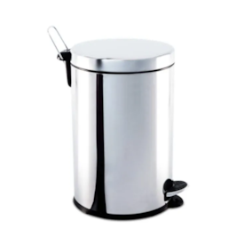 LIXEIRA INOX C/ PEDAL 5 LTS 20X18,5 BRINOX