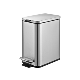 LIXEIRA INOX C/ PEDAL E BALDE FRAME 05L - BRINOX