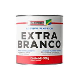 MASSA ADESIVA PLASTICO  EXTRA BRANCO 900G - MAXI RUBBER