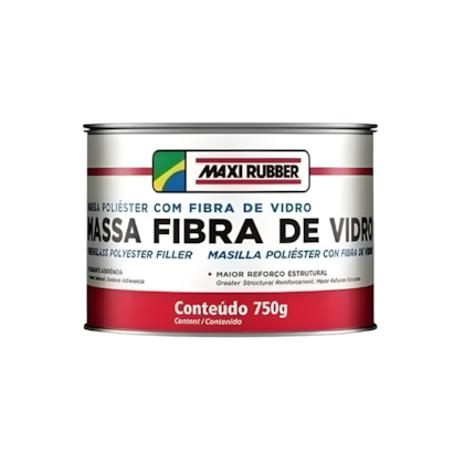 MASSA POLIESTER C/ FIBRA - MAXI RUBBER