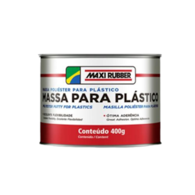 MASSA POLIESTER P/ PLASTICO - MAXI RUBBER