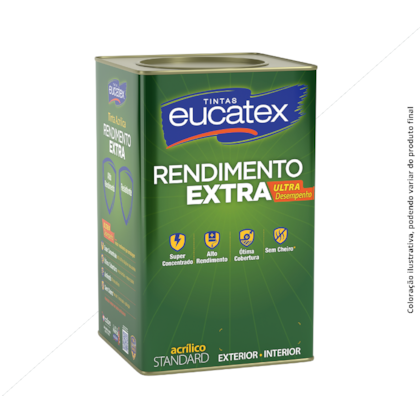 TINTA ACRÍLICA EUCATEX RENDIMENTO EXTRA 18LTS