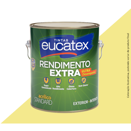 TINTA ACRÍLICA EUCATEX RENDIMENTO EXTRA 3,6LTS