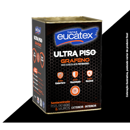 TINTA ACRÍLICA EUCATEX ULTRA PISO GRAFENO 18LTS