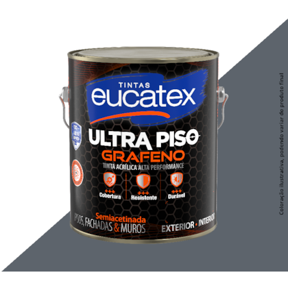 TINTA ACRÍLICA EUCATEX ULTRA PISO GRAFENO 3,6LTS