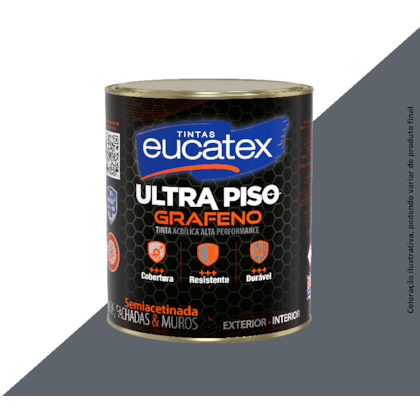 TINTA ACRÍLICA EUCATEX ULTRA PISO GRAFENO 900ML