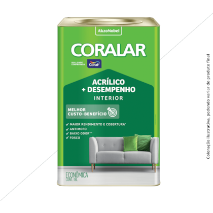TINTA CORALAR ACRÍLICA MAIS DESEMPENHO 18L