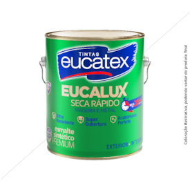 TINTA ESMALTE EUCATEX BASE SOLVENTE FOSCO 3,6 L