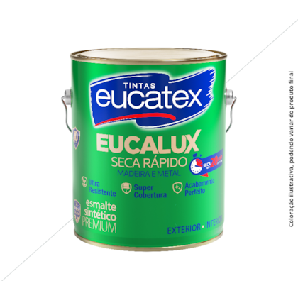 TINTA ESMALTE EUCATEX BASE SOLVENTE FOSCO 3,6 L